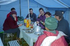 
Having Dinner Inside Our Dining Tent
